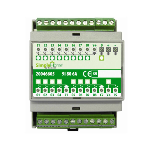 COMELIT Serie SIMPLEHOME - Modulo BUS 9 Ingressi 8 Uscite - 6A