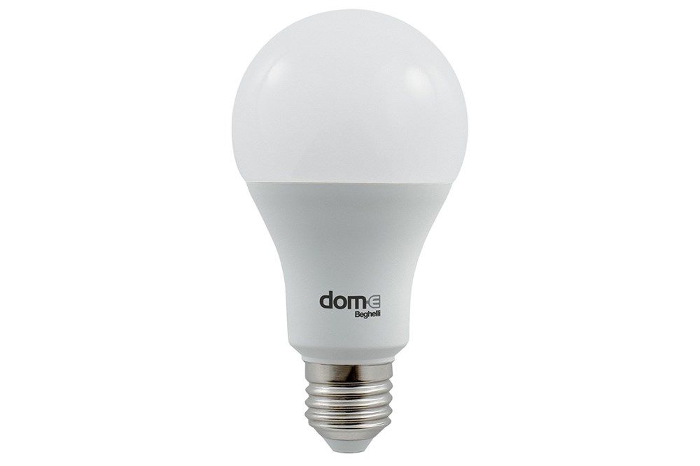 BEGHELLI Serie DOM-E - Lampada LED Smart 10W 1050lm 2700K - RGB - WiFi -  Controllo Remoto App - Bianco