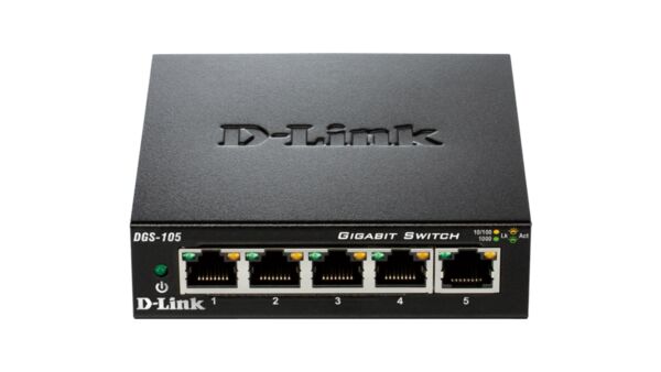 Switch di rete - DLIDGS-105 5-PORT GIGABIT UNMANAGED DESKTOP SWITCH