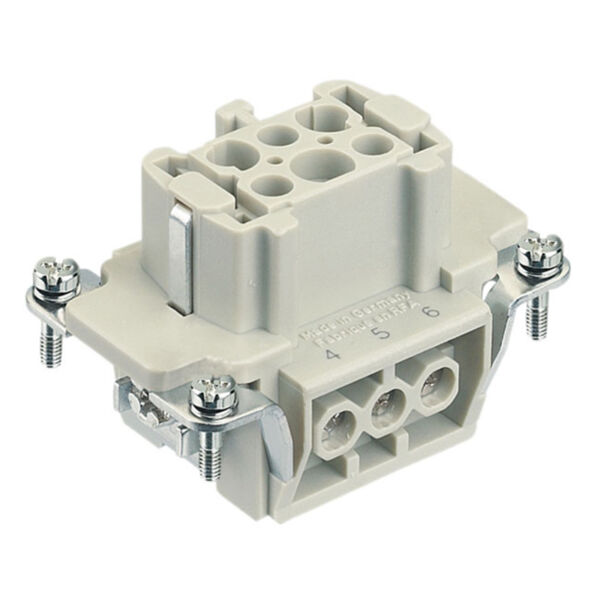 Inserto portacontatti per connettori industriali rettangolari SCA933.0062701 INSERTO FEMMINA 6 POLI