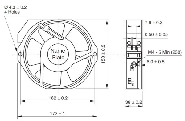 Ventola per apparecchiature FAD003235.00001 5915PC 12TB30 VENT A02 172X150X38MM - 11 - immagine 2