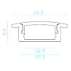 Accessori e ricambi per striscia / tubo luminoso NOBBARRA/STRIP/4/S PROF.ALL. INC. 2MT DIFF OPALE - immagine 2