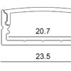 Accessori e ricambi per striscia / tubo luminoso NOBBARRA/STRIP/10/S PROF.ALL. SUPERF. 2MT DIFF OPALE - immagine 2