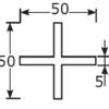 Dispersore / Picchetto di terra ARN313.20 DISPERSORE CROCE 50X50X5 AC-GC 2M - immagine 2
