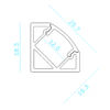 Accessori e ricambi per striscia / tubo luminoso NOBBARRA/STRIP/6/S PROF.ALL. ANGOLARE 45 2MT DIFF OPALE - immagine 2