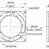 Ventola per apparecchiature FAD003343.00001 A08A23HWSF00 VENT 80X80X25MM - 230 VA.C. - immagine 2