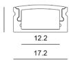 Accessori e ricambi per striscia / tubo luminoso NOBBARRA/STRIP/3E PROF.ALL. SUPERF. 2MT DIFF TRASPARENTE - immagine 2