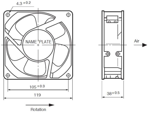 Ventola per apparecchiature FAD002857.00001 4715MS 23TB5A VENT D00 119X119X38MM - 23 - immagine 2
