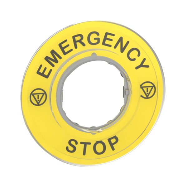 Etichetta per dispositivi di comando e segnalazione SNRZBY9320 ETICHETTA EMERGENCY STOP 3D