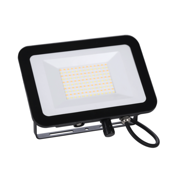 LAMPO LIGHTING Serie TRICOLOR - Proiettore LED 50W 5000lm 3000/4000/6000K - IP65 - Nero