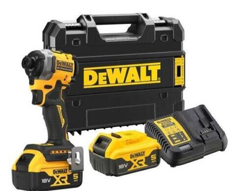 DEWALT - Avvitatore - 1/4” - 3 Velocità - [2]Batterie 18V XR 5Ah -  c/Caricabatterie e Valigetta