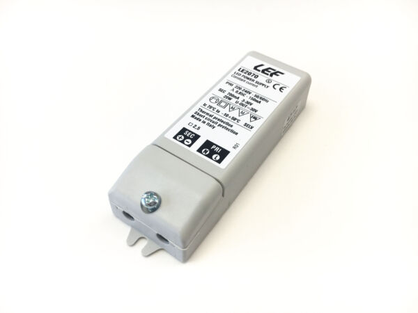 LEF LIGHTING - Alimentatore LED (Driver) - Input 220-240Vca - Output 2-58Vcc - 20W 350mA - IP20