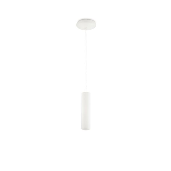LINEA LIGHT GROUP Serie Tu-V - Plafoniera tubolare a sospensione a doppia emissione 20W - colore  bianco ral 9003 goffrato