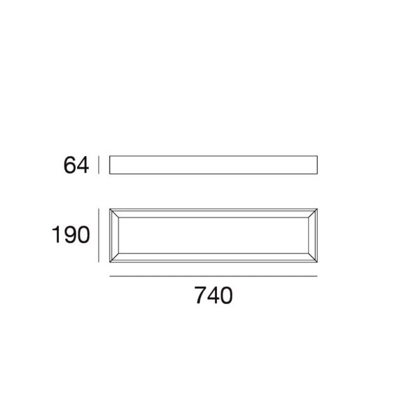 Plafoniera Led - LINEA LIGHT GROUP Serie TARA B - 24W - colore nero ral 9005