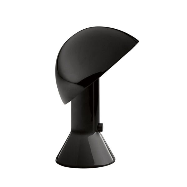 MARTINELLI LUCE serie ELMETTO - Lampada da tavolo con riflettore orientabile in alluminio - colore nero